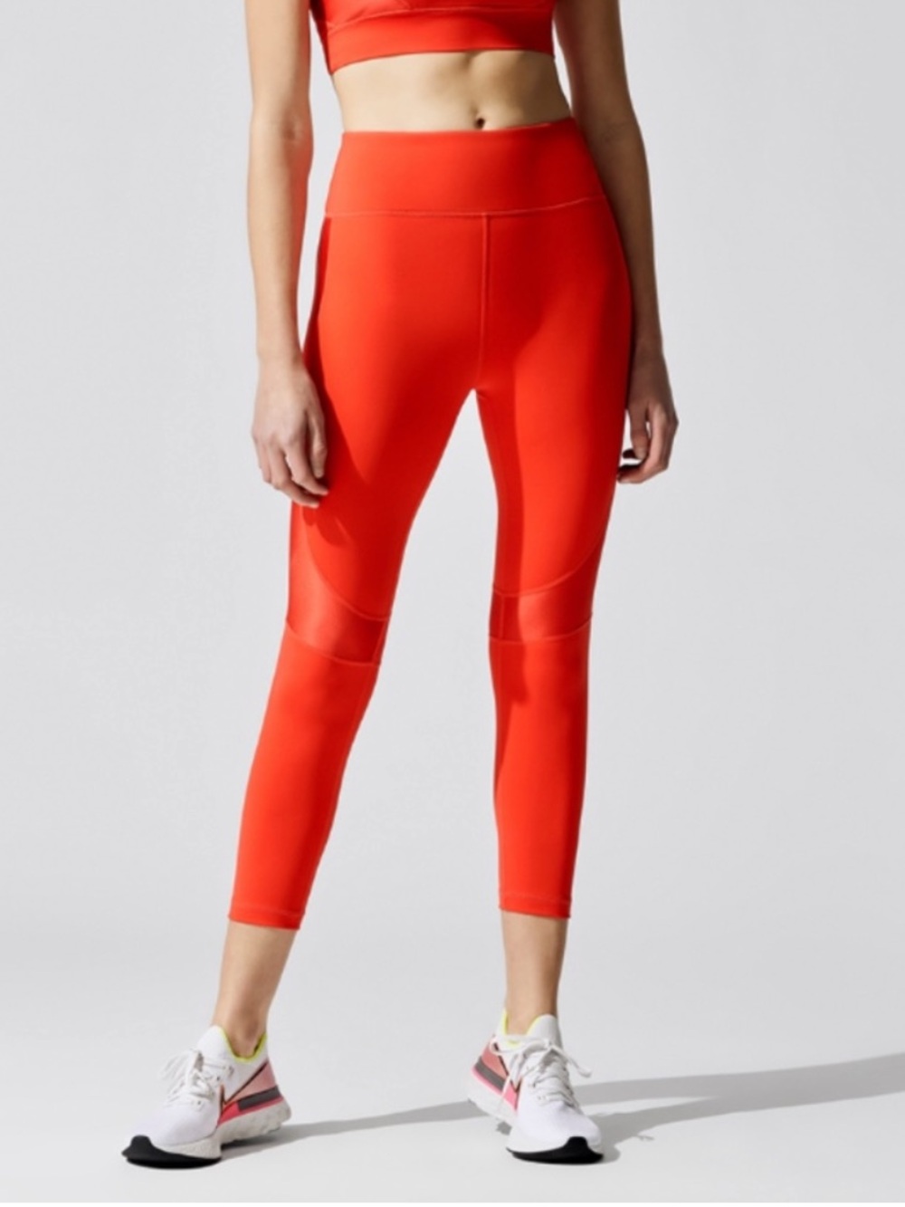 ALALA Crop Vamp Tight High Rise Leggings Lava Red